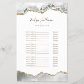 Witte agaat prijslijst flyer (Voorkant)