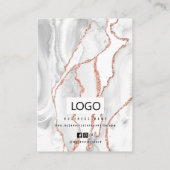 Witte Agaat Sieraden Oorbellen Ketting Display Kaa Visitekaartje (Achterkant)