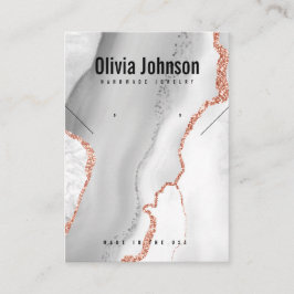 Witte Agaat Sieraden Oorbellen Ketting Display Visitekaartje