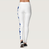 Witte Alaska State Flower Vergeet me Nots Leggings (Achterkant)