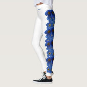 Witte Alaska State Flower Vergeet me Nots Leggings (Links)