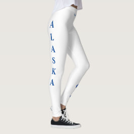 Witte Alaska State Flower Vergeet me Nots Leggings