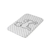 Witte Alaskan Klee Kai Schattige Cartoon Hond Badmat (Gekanteld)