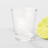 witte albanese zeearend shot glas (Voorkant)