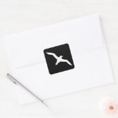 Witte Albatros Vierkante Sticker (Envelop)