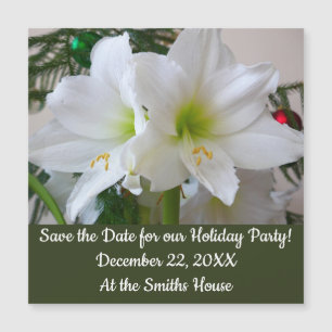 Witte amaryllis en kerstboom