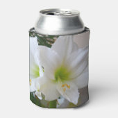 Witte amaryllis en kerstboom blikjeskoeler (Blikje Voorkant)