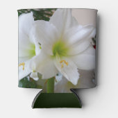 Witte amaryllis en kerstboom blikjeskoeler (Voorkant)