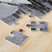 Witte amaryllis en sneeuw I Legpuzzel (Zijkant)