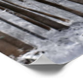 Witte amaryllis en sneeuw I Poster (Hoek)