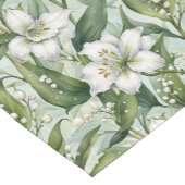 Witte Amaryllis en Sneeuwklokjes Wintry Sierkussen Korte Tafelloper (Hoek)