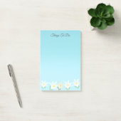 Witte Amaryllisbloemen op Lichtblauwe Dingen Om Te Post-it® Notes (Kantoor)