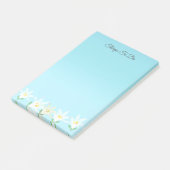 Witte Amaryllisbloemen op Lichtblauwe Dingen Om Te Post-it® Notes (Schuin)