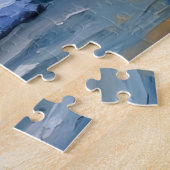Witte Amerikaanse Eskimohond Kerstboot Vakantie Legpuzzel (Zijkant)