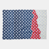 Witte Amerikaanse sterren Theedoek (Horizontaal)