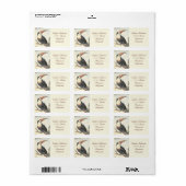 Witte Amerikaanse Toucan  Waterverf Etiket (Full Sheet)