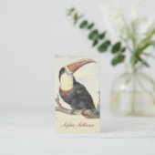 Witte Amerikaanse Toucan  Waterverf Visitekaartje (Staand voorkant)