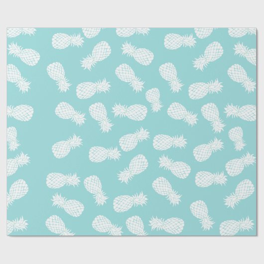 witte ananassen op om het even welke kleurenachter cadeaupapier (Vlak)