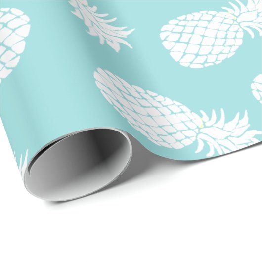 witte ananassen op om het even welke kleurenachter cadeaupapier (Rol Hoek)