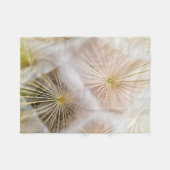 Witte andelium bloemen fleece deken (Voorkant (Horizontaal))