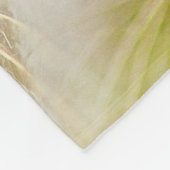 Witte andelium bloemen fleece deken (Hoek)