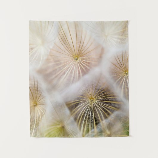 Witte andelium bloemen wandkleed (Voorkant)