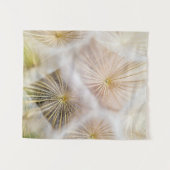 Witte andelium bloemen wandkleed (Voorkant (horizontaal))