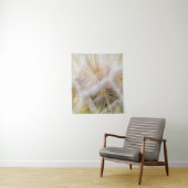 Witte andelium bloemen wandkleed (In situ)