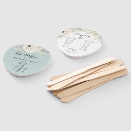  witte anemie Rozen Handwaaier (Niet-gemonteerd)