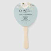  witte anemie Rozen Handwaaier (Voorkant)