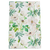 Witte anemonbloemen op room medium cadeauzakje (Achterkant)