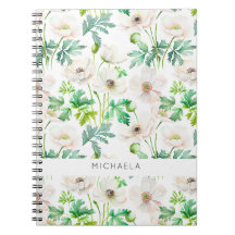 Witte anemonbloemen op room