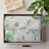 Witte anemonbloemen op room tissuepapier (Geschenk)