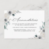 Witte Anemonen en Rozen Hotel Accommodaties Informatiekaartje (Voorkant)