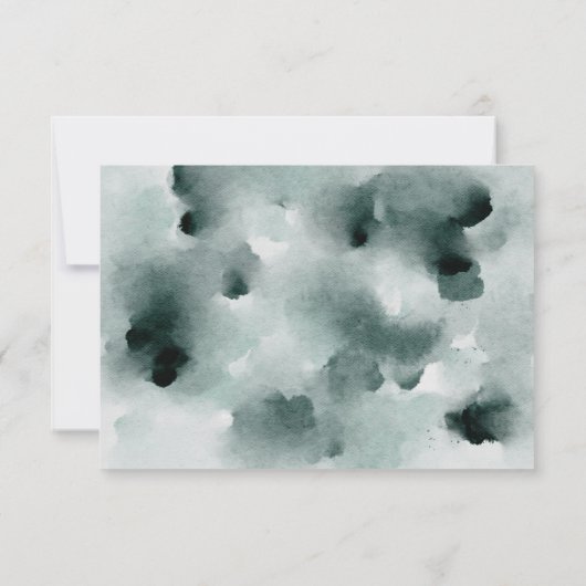 Witte Anemonen en Rozen Maaltijdkeuze Bruiloft RSV RSVP Kaartje (Achterkant)