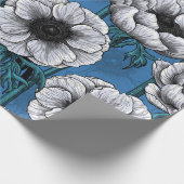 Witte anemontuin cadeaupapier (Hoek)