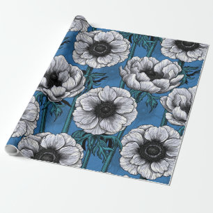 Witte anemontuin cadeaupapier