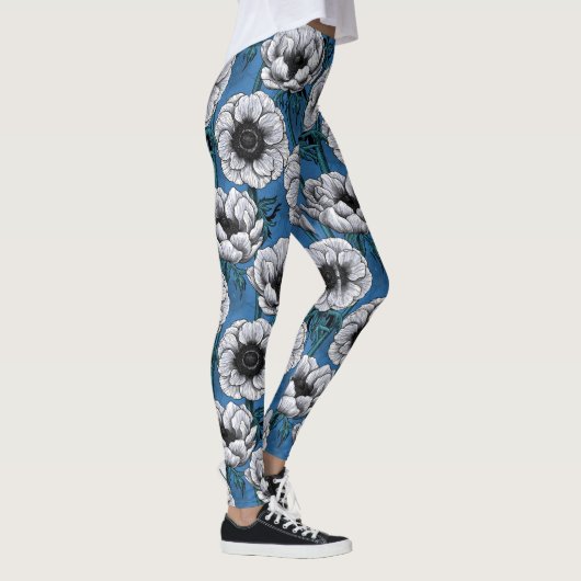 Witte anemontuin leggings (Rechts)