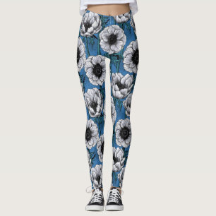Witte anemontuin leggings