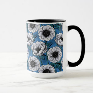 Witte anemontuin mok