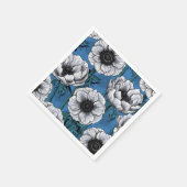 Witte anemontuin servet (Hoek)