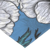 Witte anemontuin tafelkleed (Gekanteld)