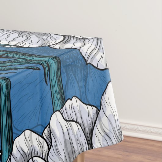 Witte anemontuin tafelkleed (Voorbeeld)