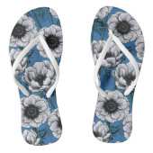 Witte anemontuin teenslippers (Voetbed)