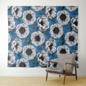 Witte anemontuin wandkleed (In Situ (horizontaal))