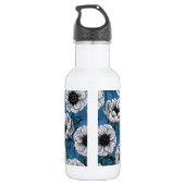 Witte anemontuin waterfles  (Achterkant)