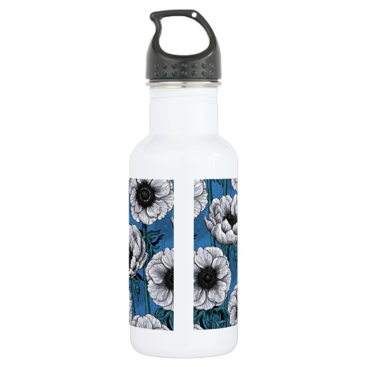 Witte anemontuin waterfles  (Achterkant)