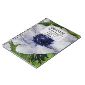 Witte Anemoon Bloem Dankbaarheid Notitieboek (Linkerzijde)