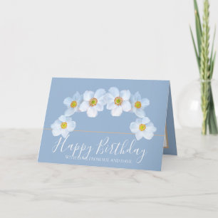 Witte Anemoon Botanisch Elegant Gefeliciteerd Verj Kaart