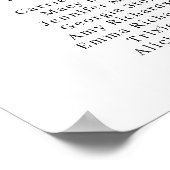 Witte Anemoon en Paarse Bloemen Zitting Grafiek Poster (Hoek)